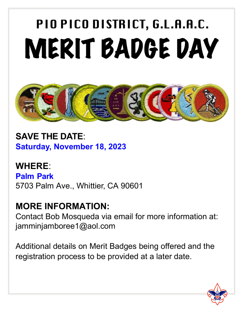 2023 Merit Badge Day Pio Pico District, GLAACPio Pico District, GLAAC
